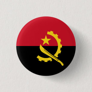 Macaron Rond 2,50 Cm Drapeau de l'Angola