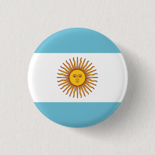 Macaron Rond 2,50 Cm Drapeau de l'Argentine