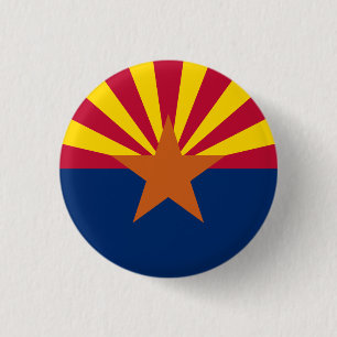 Macaron Rond 2,50 Cm Drapeau de l'Arizona, Drapeau de l'Arizona