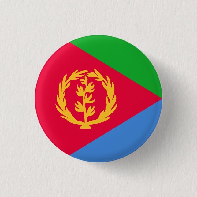 Macaron Rond 2,50 Cm Drapeau de l'Érythrée (Devant)