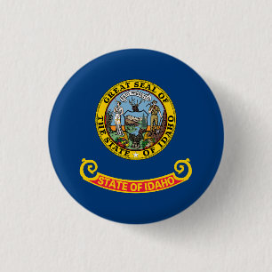 Macaron Rond 2,50 Cm Drapeau de l'État de l'Idaho