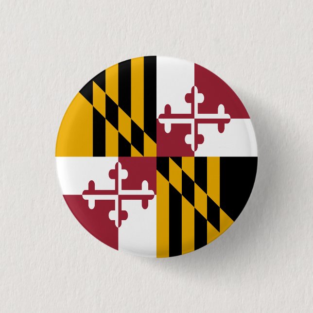 Macaron Rond 2,50 Cm Drapeau de l'État du Maryland (Devant)