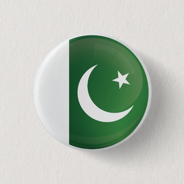 Macaron Rond 2,50 Cm Drapeau de l'icône du Pakistan (Devant)