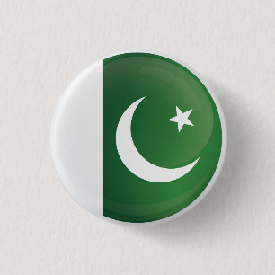 Macaron Rond 2,50 Cm Drapeau de l'icône du Pakistan