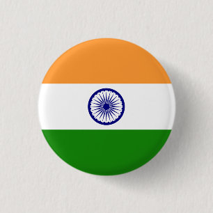 Macaron Rond 2,50 Cm Drapeau de l'Inde