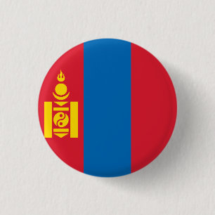 Macaron Rond 2,50 Cm Drapeau de Mongolie