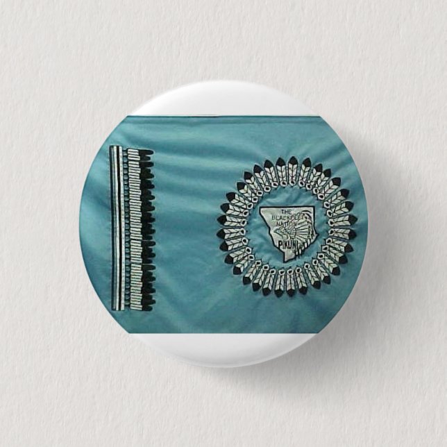Macaron Rond 2,50 Cm Drapeau de nation de Blackfeet (Devant)
