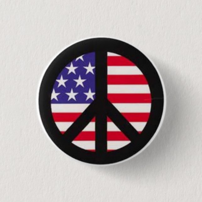 Macaron Rond 2,50 Cm Drapeau de paix (Devant)