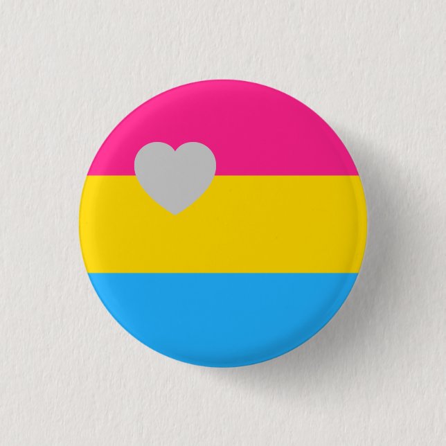 Macaron Rond 2,50 Cm Drapeau de Panromantic (Devant)