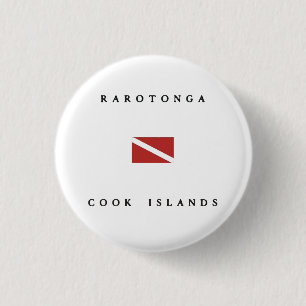 Macaron Rond 2,50 Cm Drapeau de piqué de scaphandre d'îles Cook de