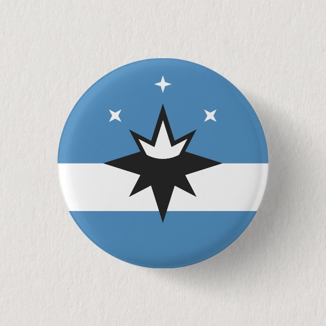 Macaron Rond 2,50 Cm Drapeau de Springfield, Missouri (Devant)