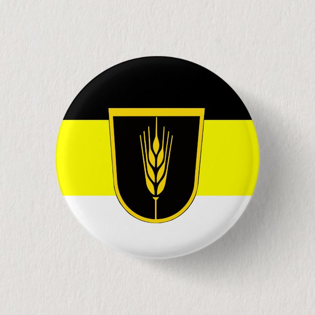 Macaron Rond 2,50 Cm Drapeau de Wolgadeutsche (version noir/jaune/blanc (Devant)