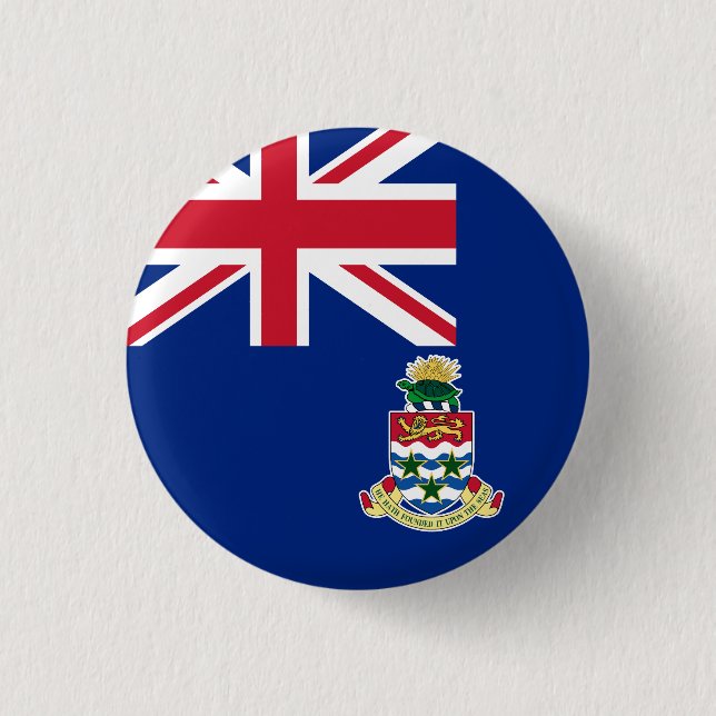Macaron Rond 2,50 Cm Drapeau des îles Caïmans (Devant)
