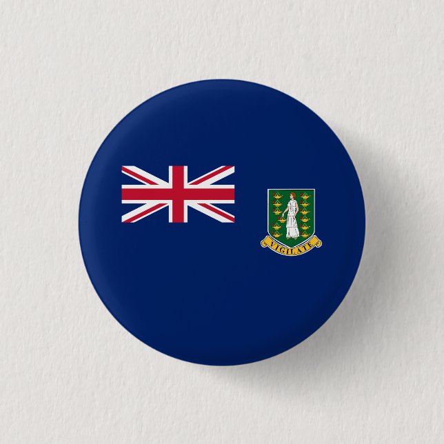 Macaron Rond 2,50 Cm Drapeau des îles Vierges britanniques (Devant)