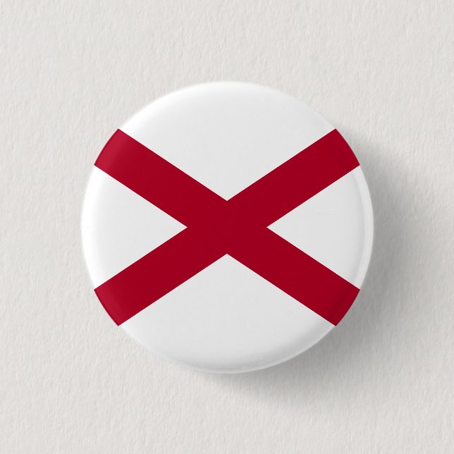 Macaron Rond 2,50 Cm Drapeau d'État de l'Alabama (Devant)