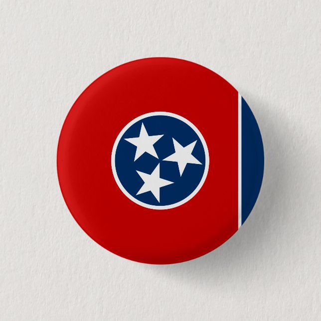 Macaron Rond 2,50 Cm Drapeau d'état du Tennessee (Devant)
