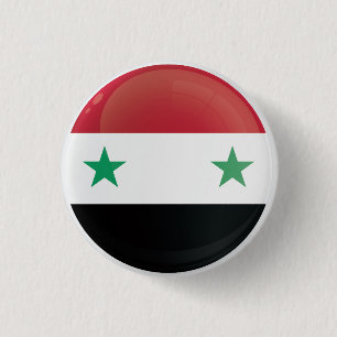 Macaron Rond 2,50 Cm Drapeau d'icône de la Syrie