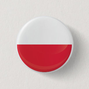 Macaron Rond 2,50 Cm Drapeau d'icône rond de Pologne
