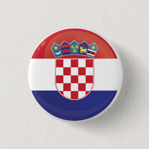 Macaron Rond 2,50 Cm Drapeau d'icône ronde Croatie