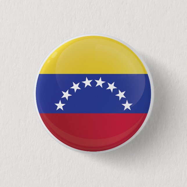 Macaron Rond 2,50 Cm Drapeau d'icône ronde du Venezuela (Devant)