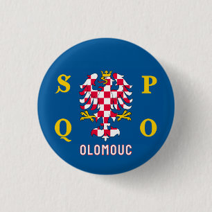 Macaron Rond 2,50 Cm Drapeau d'Olomouc