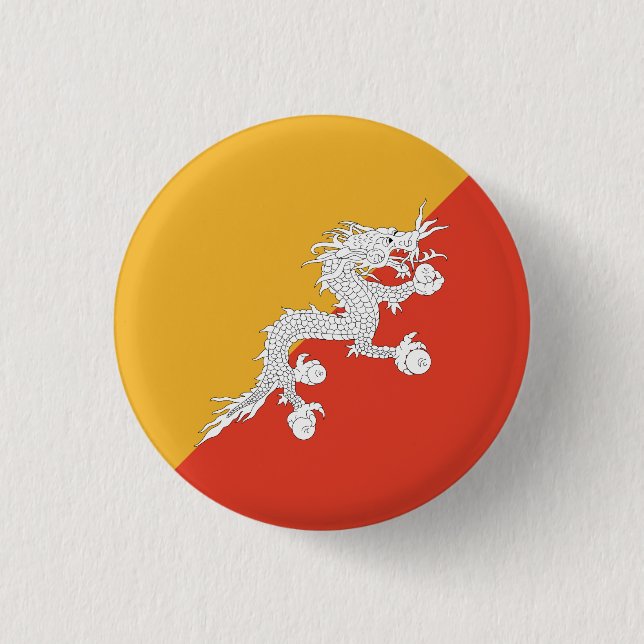 Macaron Rond 2,50 Cm Drapeau du Bhoutan patriotique (Devant)