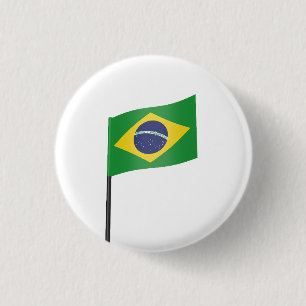 Macaron Rond 2,50 Cm Drapeau du Brésil