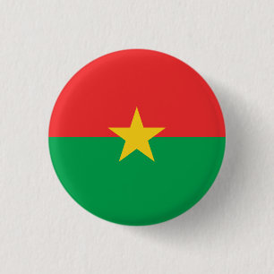 Macaron Rond 2,50 Cm Drapeau du Burkina Faso