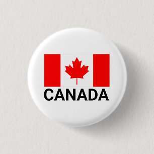 Macaron Rond 2,50 Cm Drapeau du Canada Drapeau canadien , drapeau canad