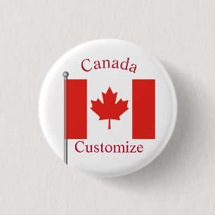 Macaron Rond 2,50 Cm Drapeau du Canada Thunder_Cove