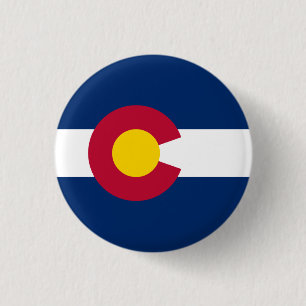 Macaron Rond 2,50 Cm Drapeau du Coloradan, Drapeau du Colorado