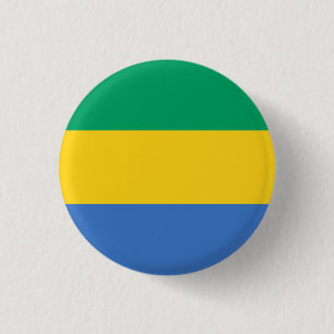 Macaron Rond 2,50 Cm Drapeau du Gabon