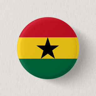 Macaron Rond 2,50 Cm Drapeau du Ghana