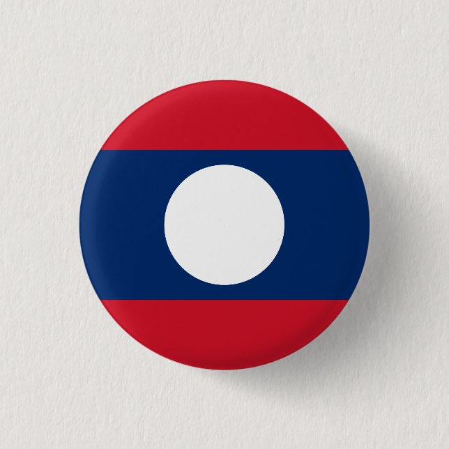 Macaron Rond 2,50 Cm Drapeau du Laos (Devant)