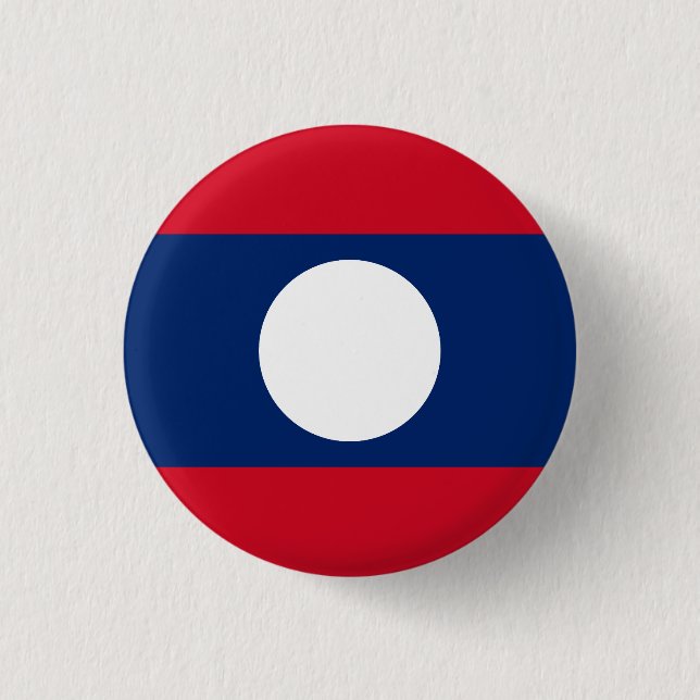 Macaron Rond 2,50 Cm Drapeau du Laos (Devant)
