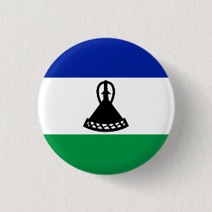 Macaron Rond 2,50 Cm Drapeau du Lesotho
