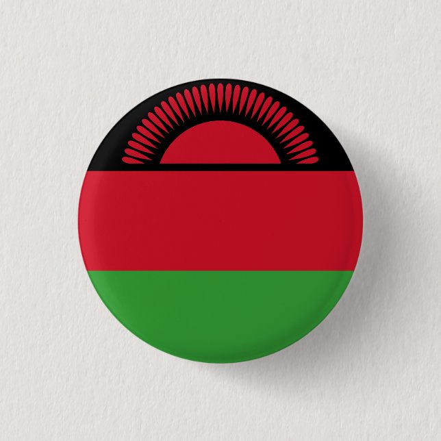 Macaron Rond 2,50 Cm Drapeau du Malawi (Devant)