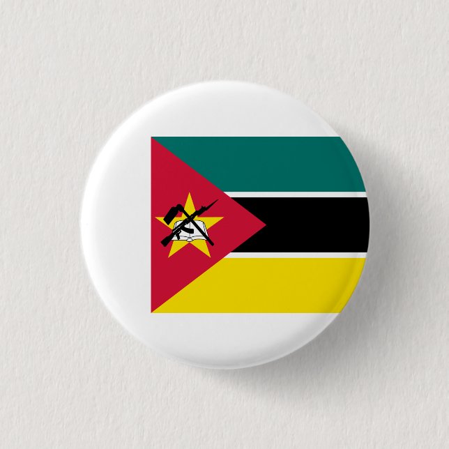 Macaron Rond 2,50 Cm Drapeau du Mozambique (Devant)