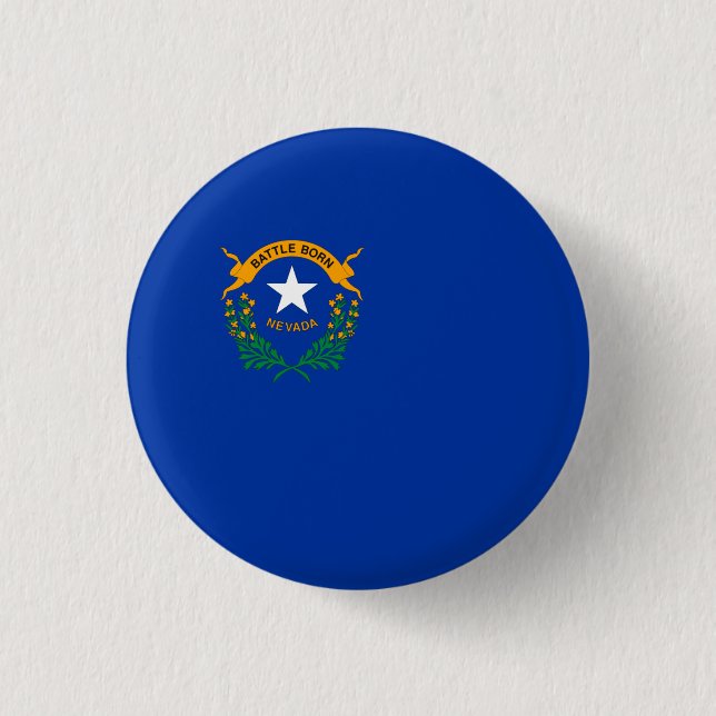 Macaron Rond 2,50 Cm Drapeau du Nevada, Drapeau du Nevada (Devant)