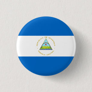 Macaron Rond 2,50 Cm Drapeau du Nicaragua