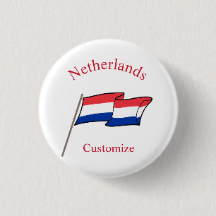 Macaron Rond 2,50 Cm Drapeau du pays des Pays-Bas Thunder_Cove