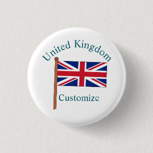 Macaron Rond 2,50 Cm Drapeau du Royaume-Uni Thunder_Cove