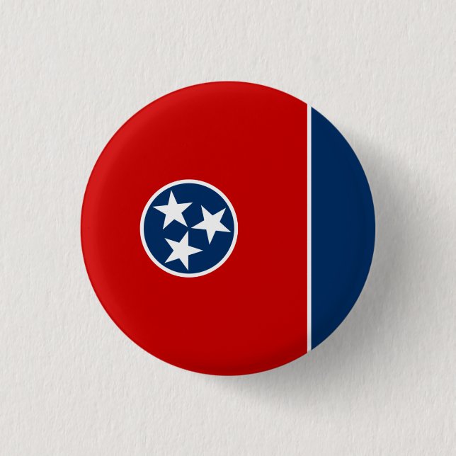 Macaron Rond 2,50 Cm Drapeau du Tennessean, Drapeau du Tennessee (Devant)