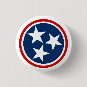 Macaron Rond 2,50 Cm Drapeau du Tennessee