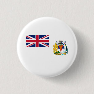 Macaron Rond 2,50 Cm Drapeau du Territoire antarctique britannique