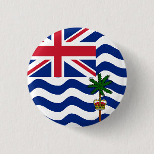 Macaron Rond 2,50 Cm Drapeau du Territoire britannique de l'Océan Indie