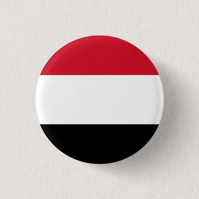 Macaron Rond 2,50 Cm Drapeau du Yémen (Devant)