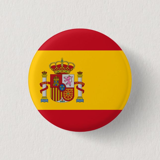 Macaron Rond 2,50 Cm Drapeau espagnol (Devant)