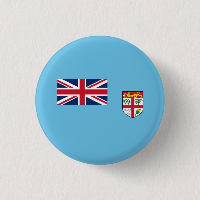 Macaron Rond 2,50 Cm Drapeau fidjien, Drapeau des Fidji (Devant)