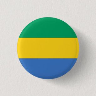 Macaron Rond 2,50 Cm Drapeau Gabon